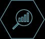 Magnifying glass with bar chart icon representing oxygen concentrator valve performance results