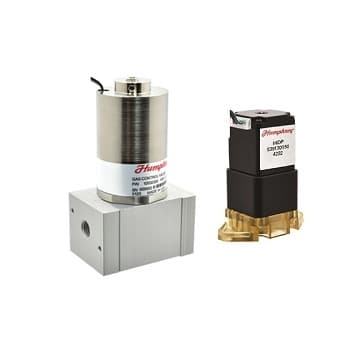 Solenoid and Stepper Motor Driven Proportional Valves Humphrey specialty proportional solenoid valves, large aluminum-bodied and compact brass-bodied models side by side